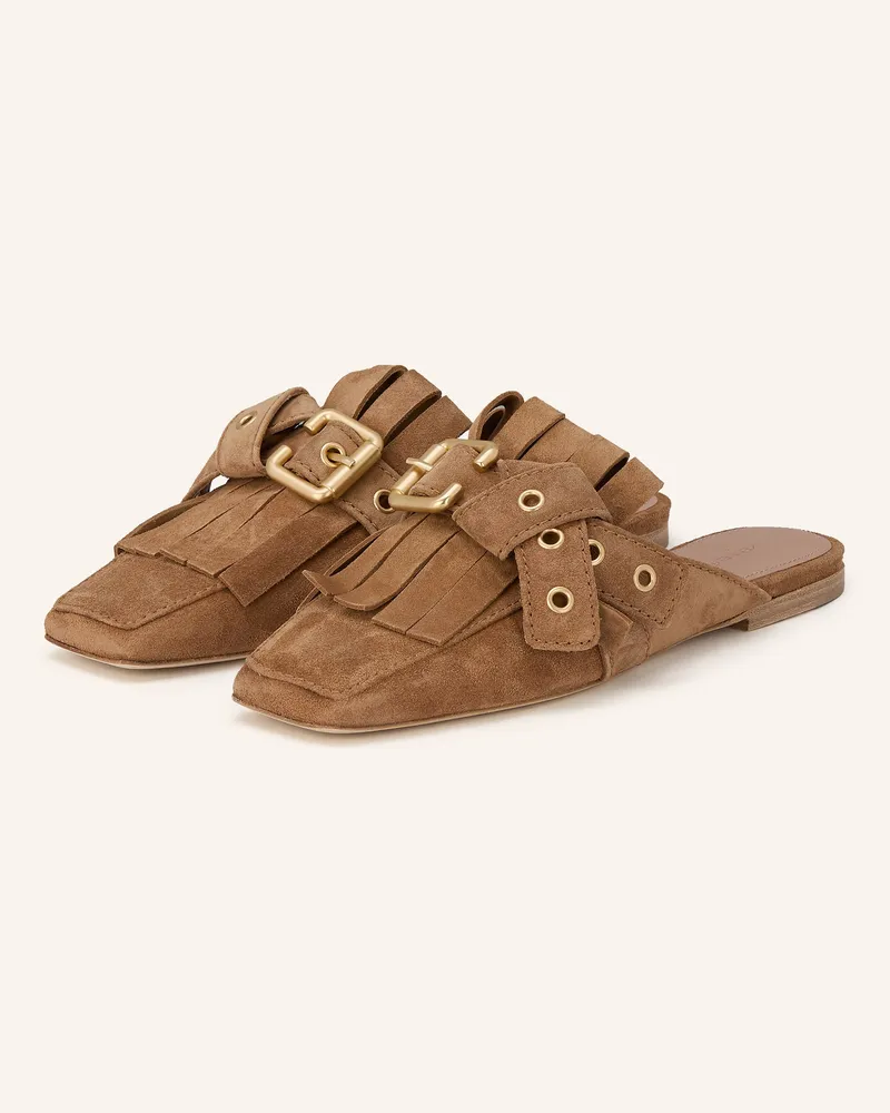Kennel & Schmenger Mules Leila Mit Nieten beige Camel