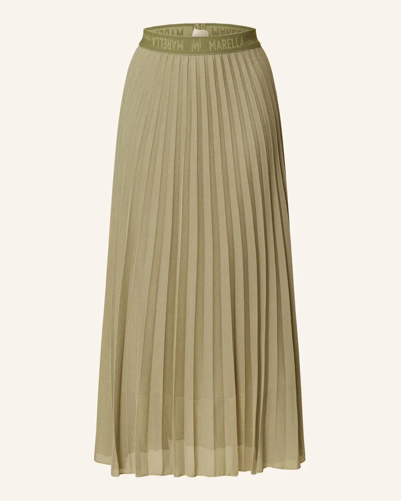 MARELLA Plisseerock Aus Mesh gruen Grün