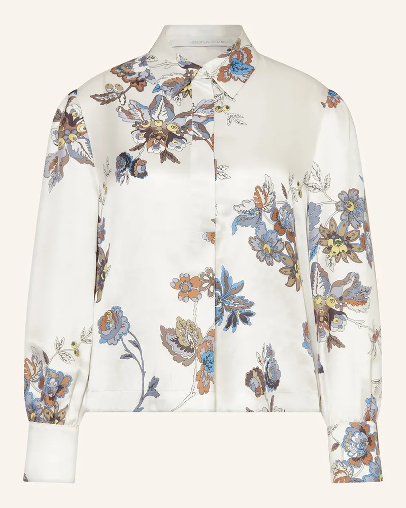 Herzen's Angelegenheit Blusenshirt aus Seide Weiss