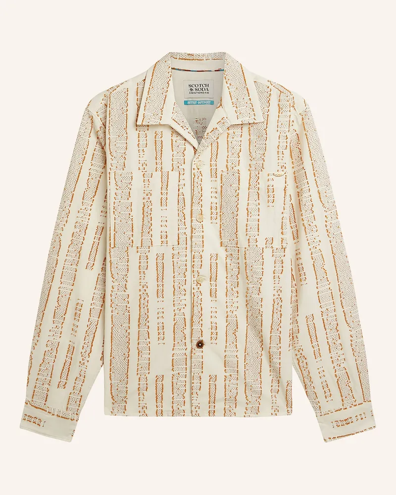 Scotch&Soda Hemd Relaxed Fit beige Cognac