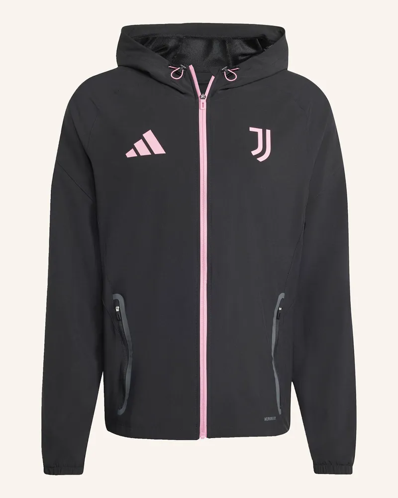 adidas Juventus Turin Tiro 25 Competition Vis Tech Travel Jacke schwarz Schwarz