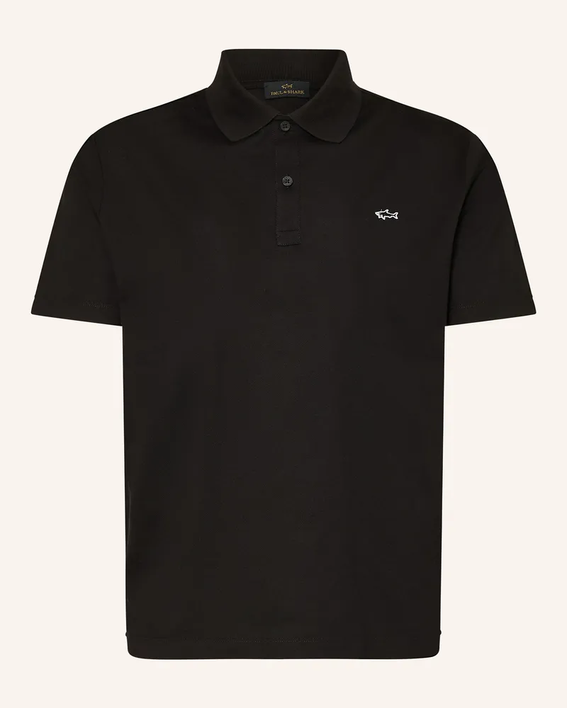Paul & Shark Piqué-Poloshirt schwarz Schwarz