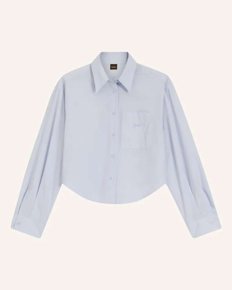 HUGO BOSS Blouse C_Boskota-1 Oversize Fit blau Hellblau
