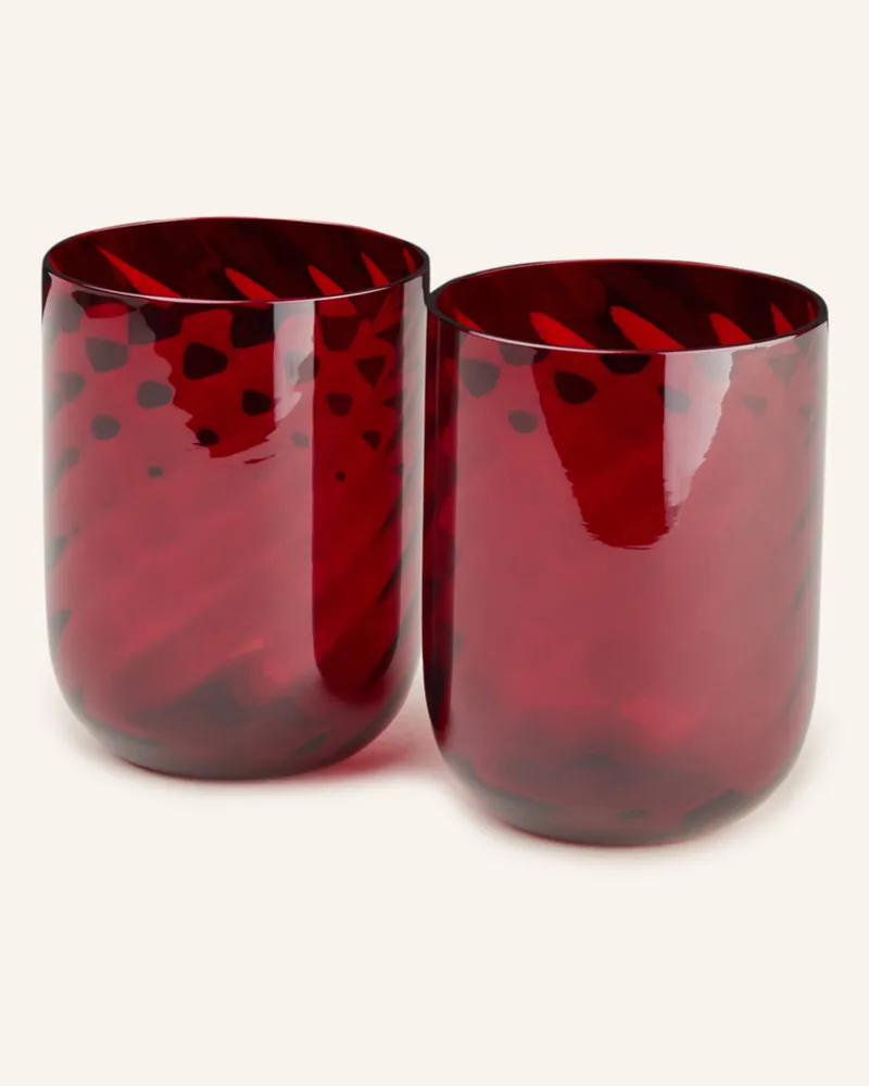 Dolce & Gabbana Casa 2er-Set Trinkgläser Carretto rot Dunkelrot
