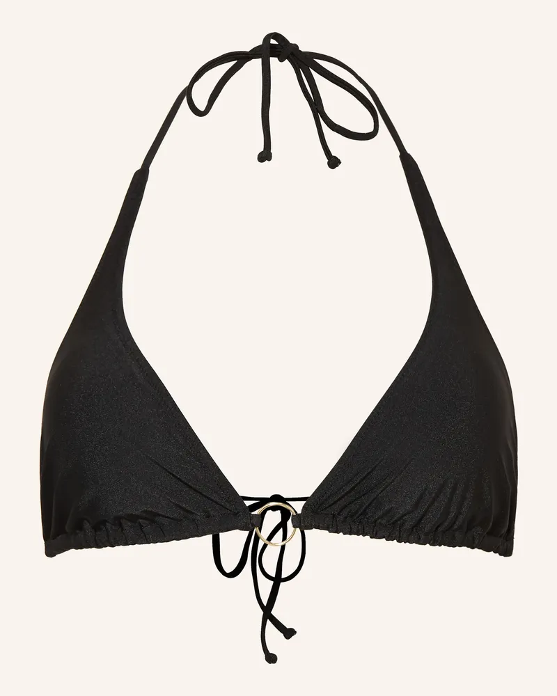 Mrs & HUGS Triangel-Bikini-Top schwarz Schwarz