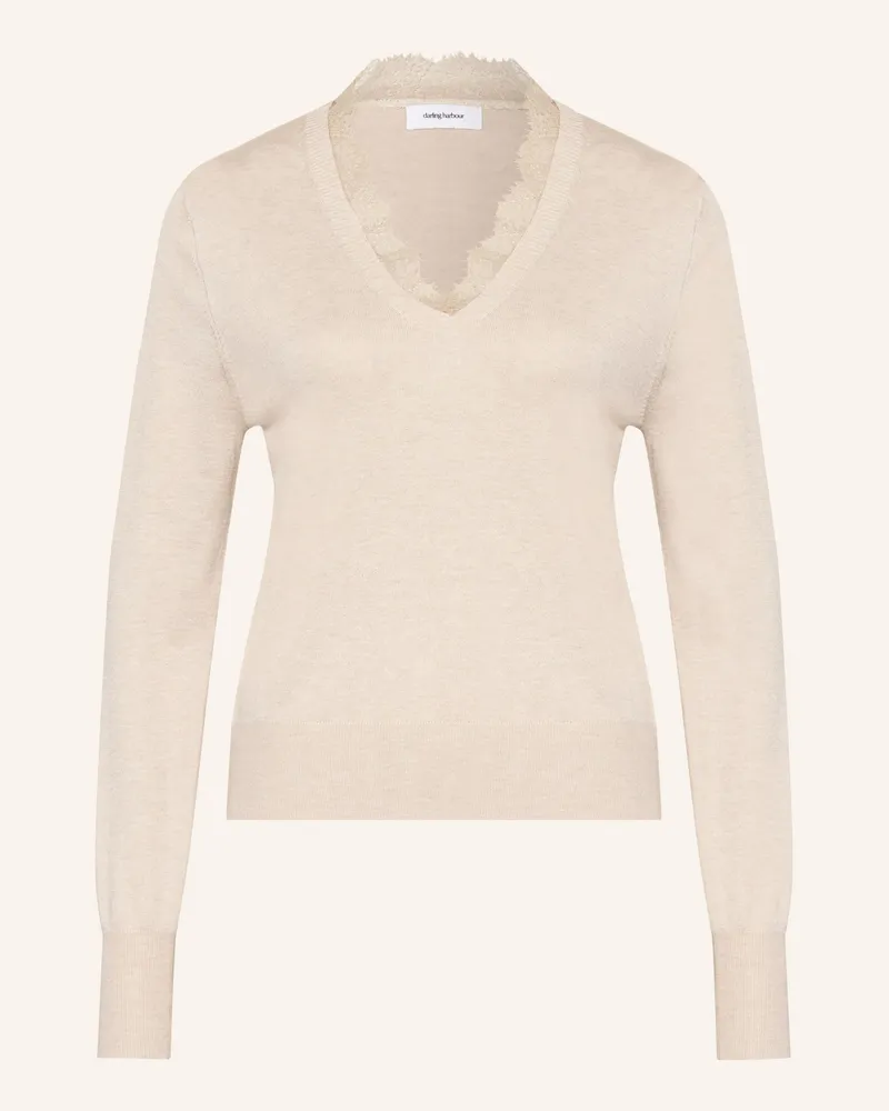 Darling Harbour Pullover Mit Spitze beige Sand