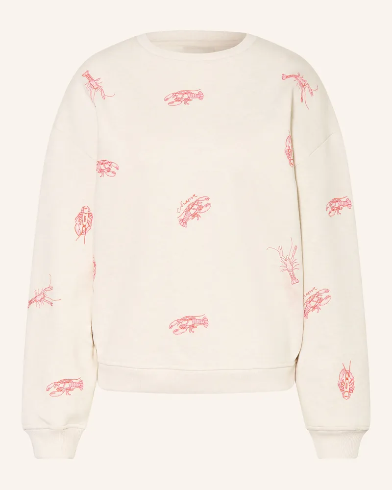 Fabienne Chapot Sweatshirt Terry Mit Stickereien weiss Creme