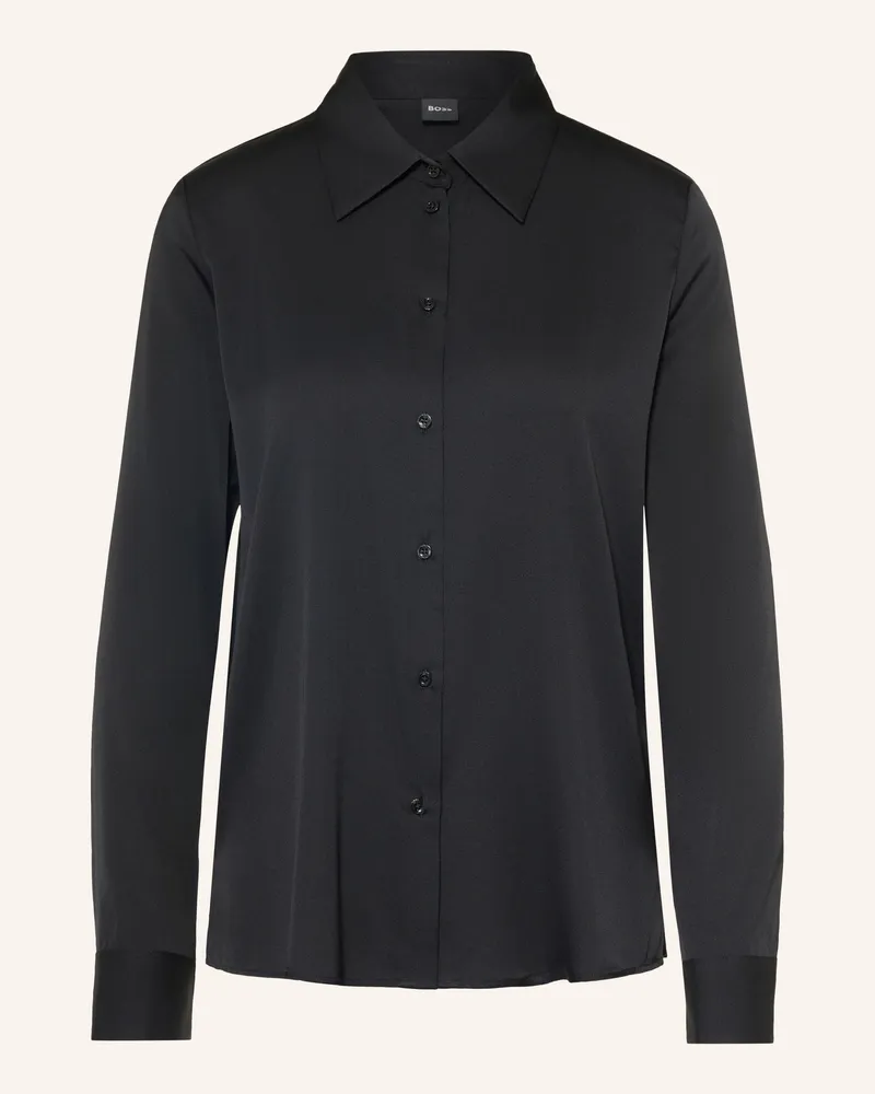 HUGO BOSS Hemdbluse Bonya Mit Seide schwarz Schwarz