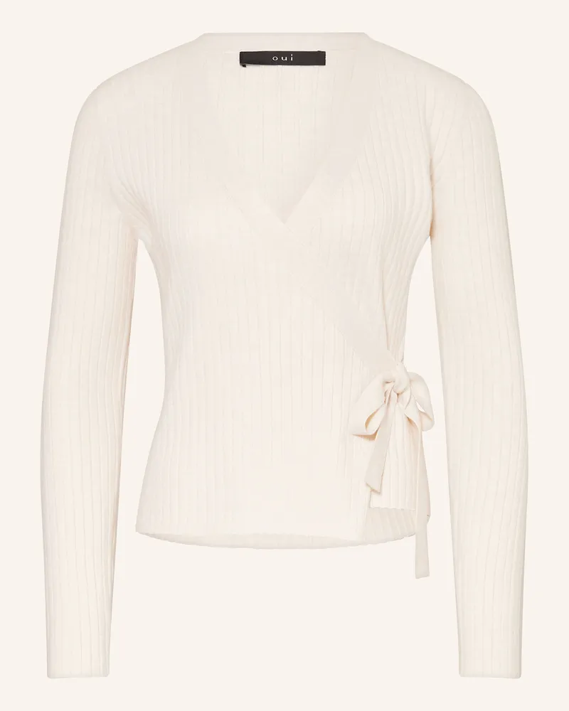 Oui  Strickjacke Creme