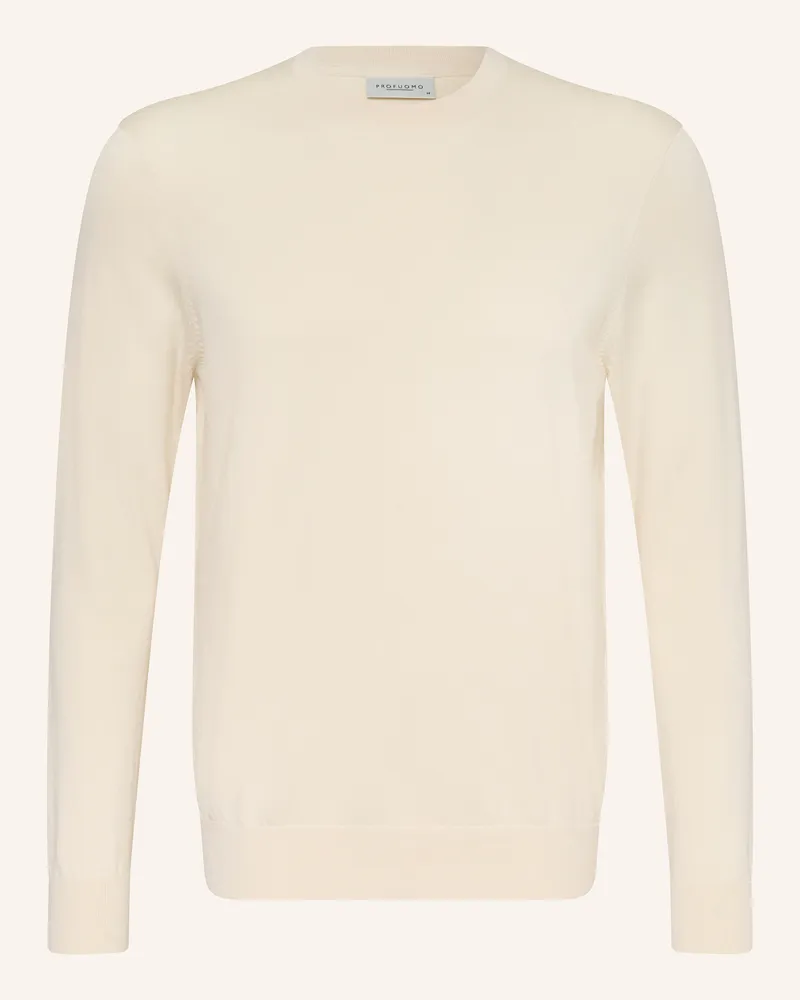 Profuomo Pullover weiss Creme
