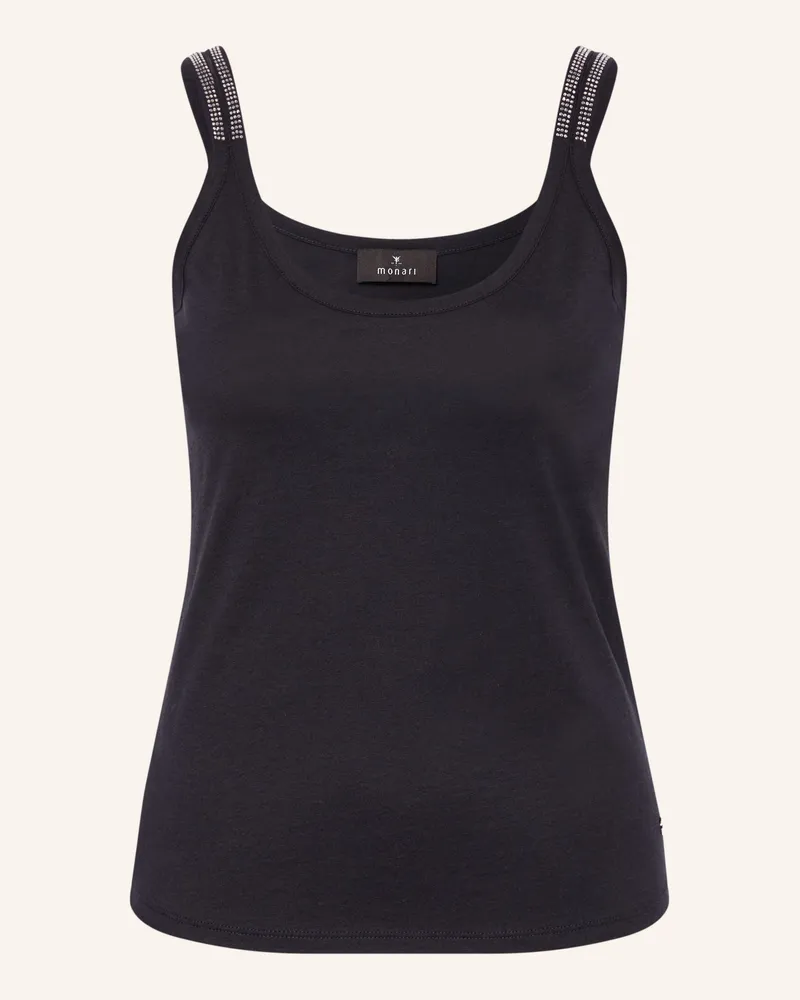 monari Top Mit Schmucksteinen blau Dunkelblau