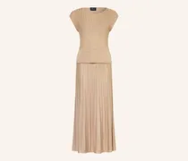 Strickkleid Mit Glitzergarn braun
