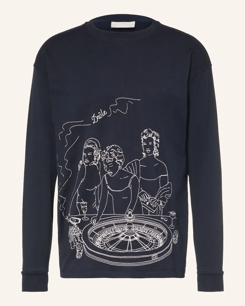 Drôle de Monsieur Longsleeve blau Dunkelblau