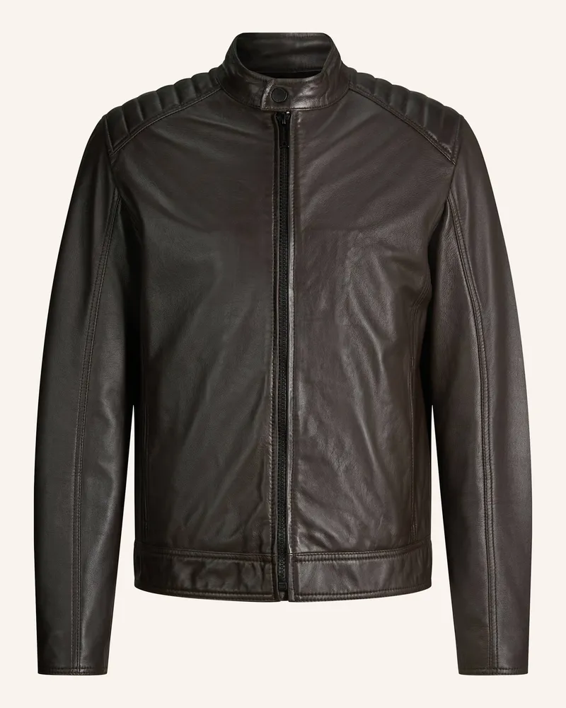 Strellson Lederjacke braun Dunkelbraun