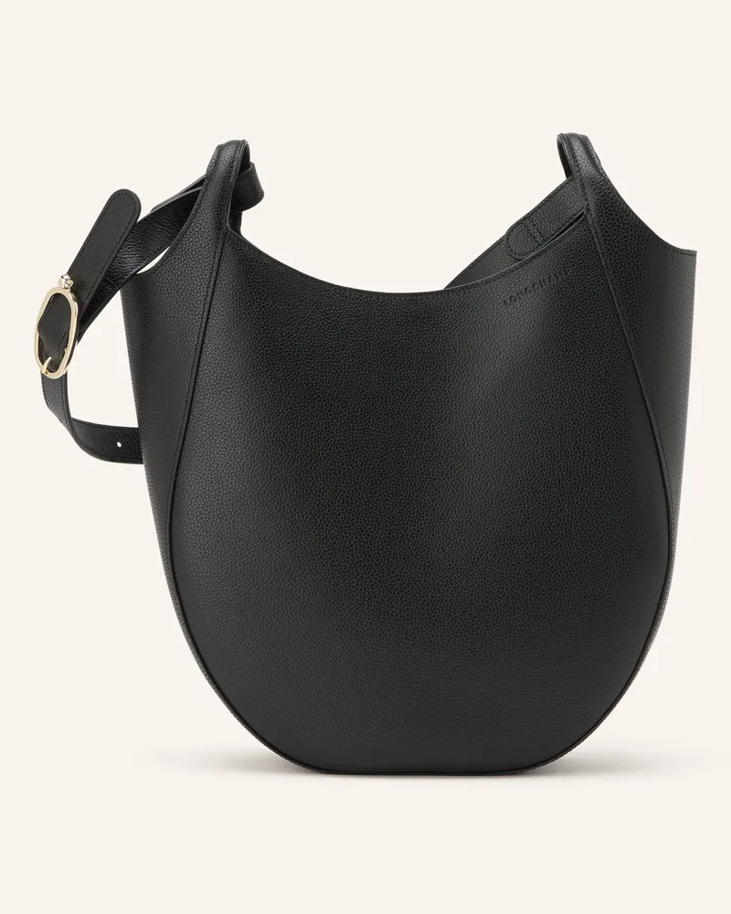 Longchamp Schultertasche Le Foulonné Large schwarz Schwarz