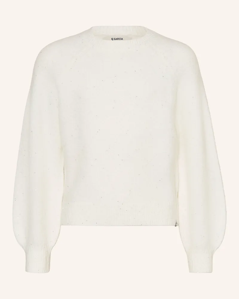 Garcia Jeanswear Pullover Mit Pailletten weiss Creme