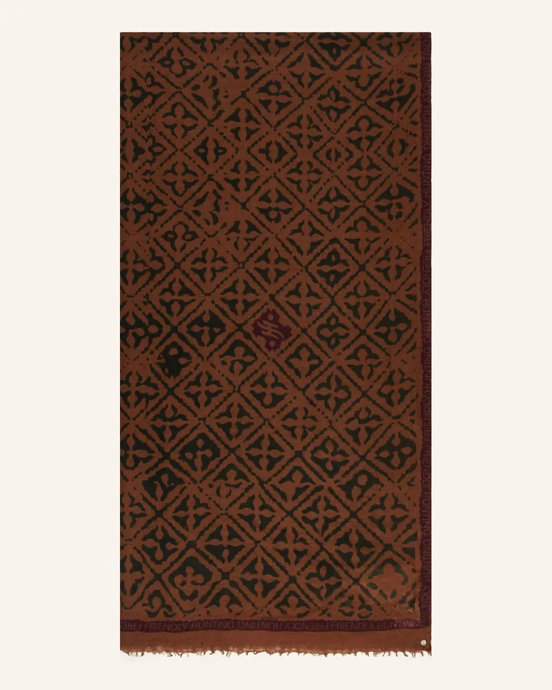 Friendly Hunting Cashmere-Schal EYES OF MARAKECH Dunkelbraun