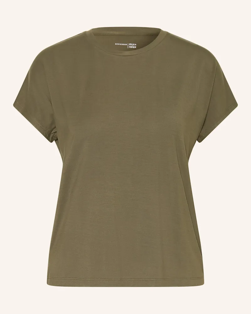 Schiesser Schlafshirt gruen Oliv