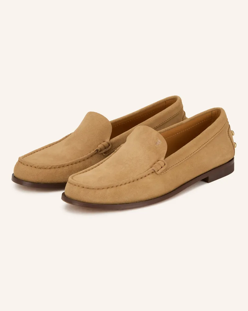 TOD'S Loafer Mit Nieten braun Camel
