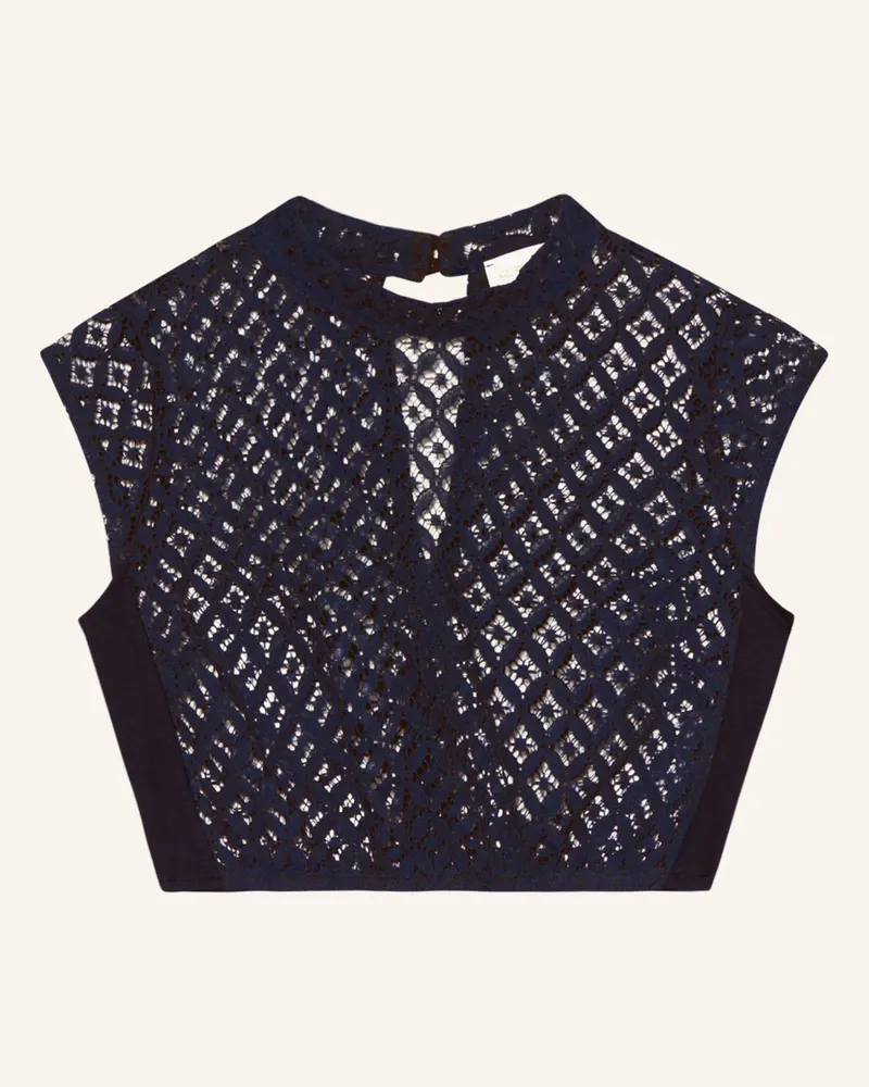 AlpenHERZ Dirndlbluse Laila blau Dunkelblau