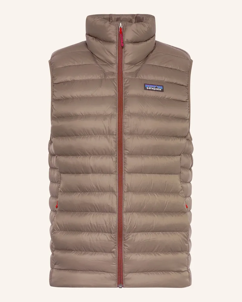 Patagonia Daunenweste braun Grau