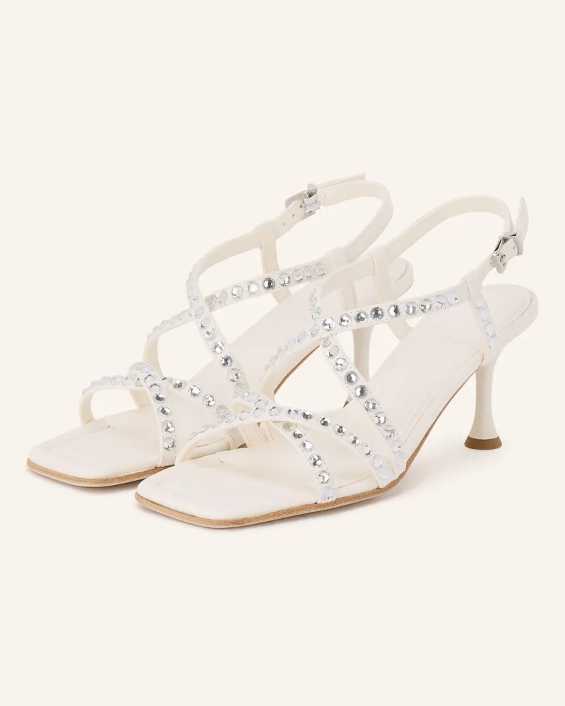 Kennel & Schmenger Sandaletten Fee Mit Schmucksteinen weiss Creme