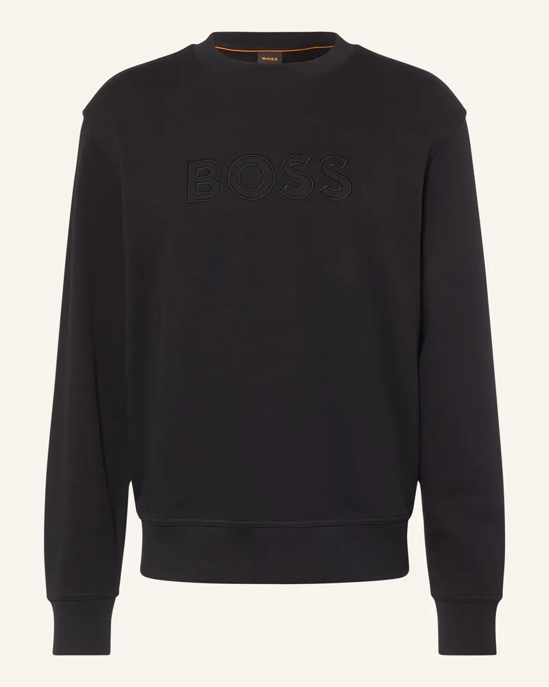 HUGO BOSS Sweatshirt schwarz Schwarz