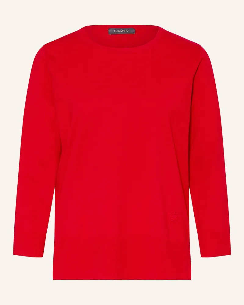 Elena Mirò Pullover mit 3/4-Arm Rot