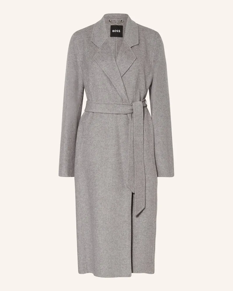 HUGO BOSS Wollmantel Cotaz grau Hellgrau