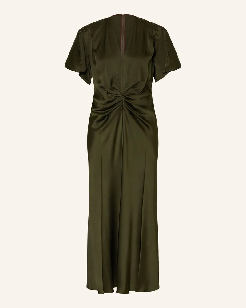 Victoria Beckham Satinkleid Bella gruen Oliv