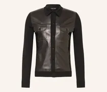 Overjacket im Materialmix