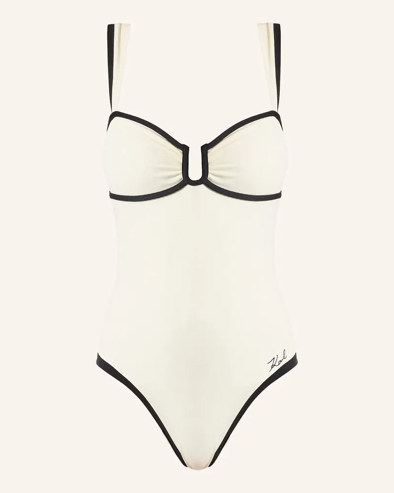 Karl Lagerfeld Badeanzug beige Beige