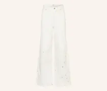 Hose Mit Lochspitze weiss