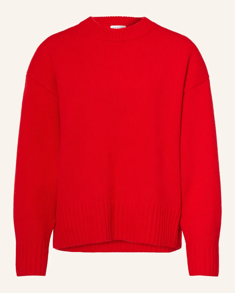 Mrs & HUGS Pullover rot Rot