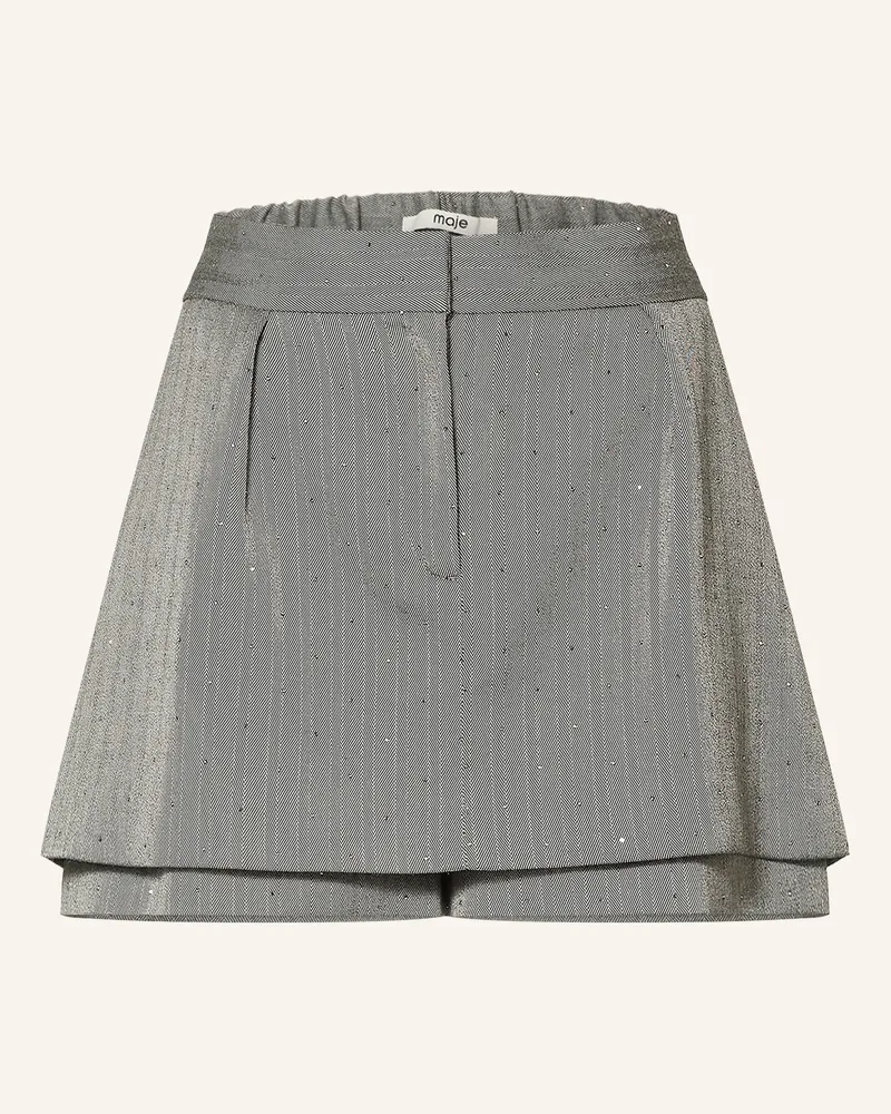 Maje Skort Mit Schmucksteinen grau Grau