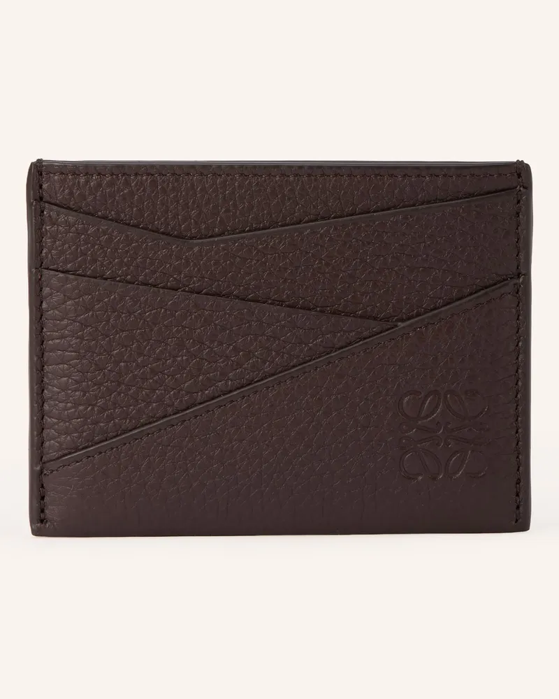 Loewe Kartenetui Puzzle Edge braun Dunkelbraun