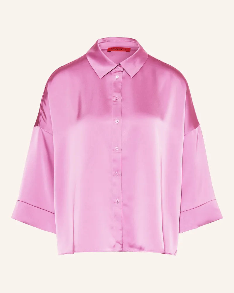 MAX&Co. Satinbluse SBEMBO mit 3/4-Arm Pink
