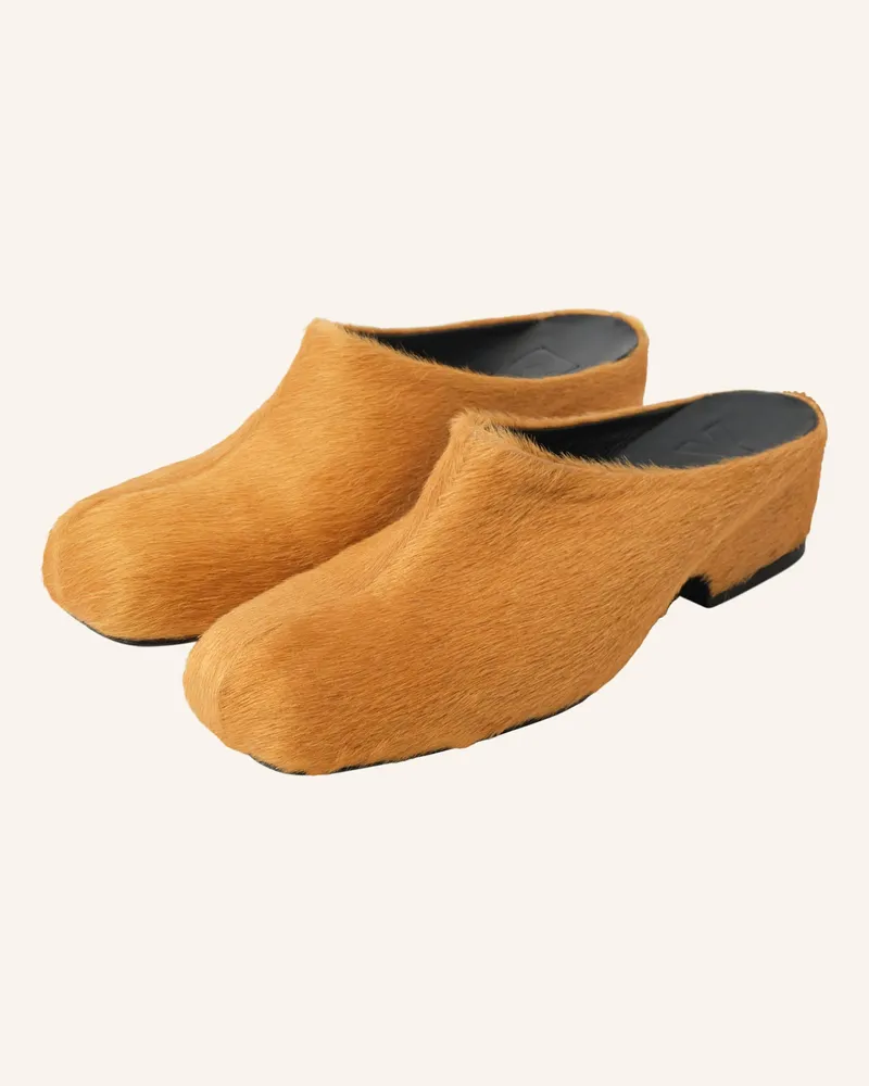 BIMBA Y LOLA Lederfell-Clog braun Braun