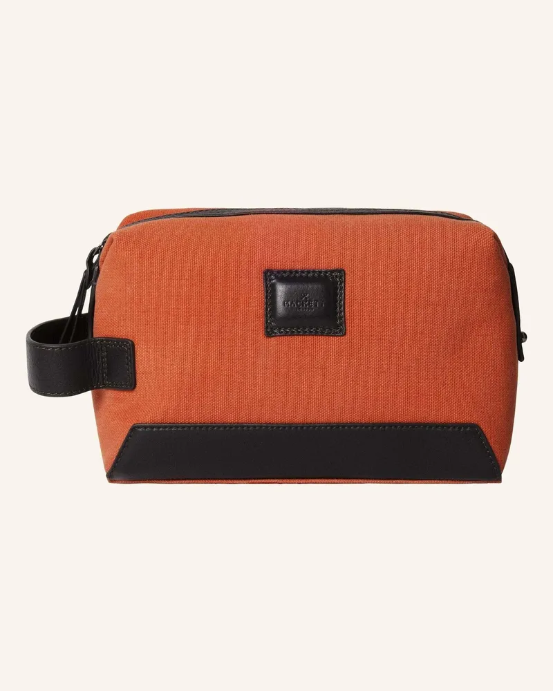 Hackett Kosmetiktasche WELLS CANVAS WASHBAG Orange