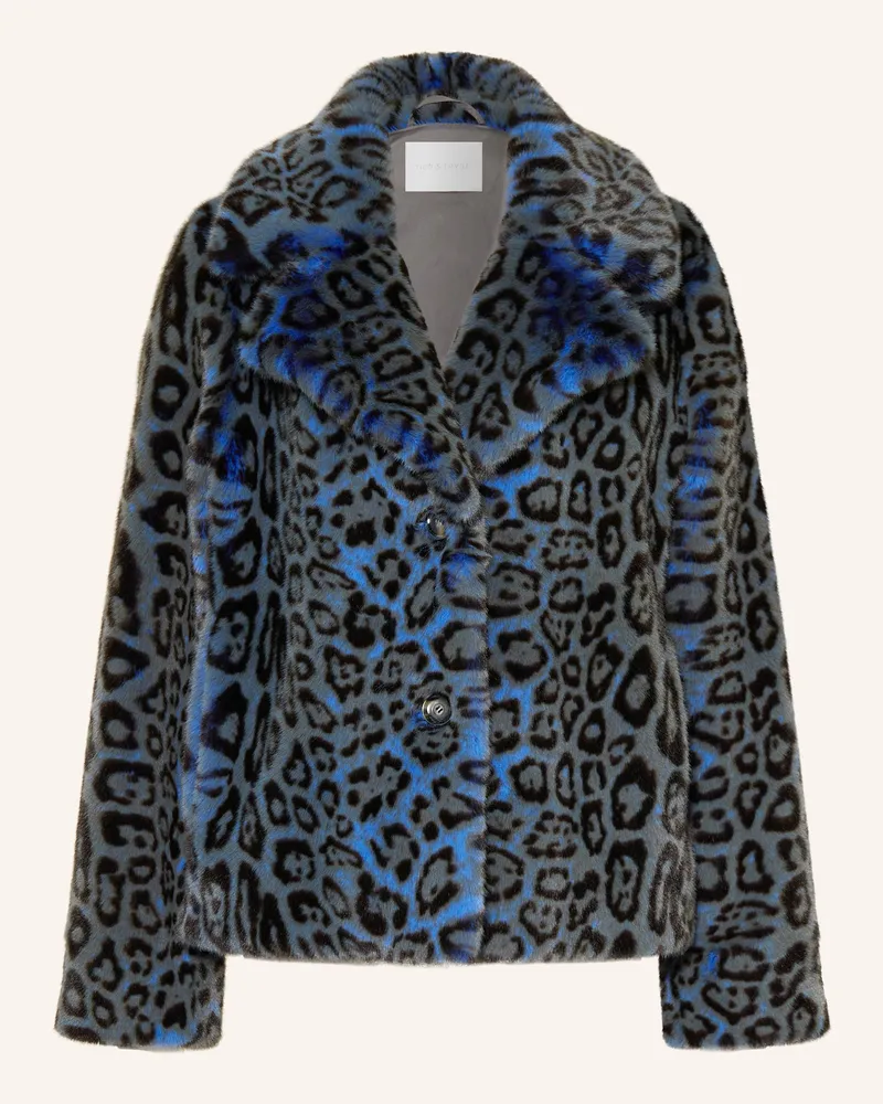 Rich&Royal Kunstpelz-Jacke Blau
