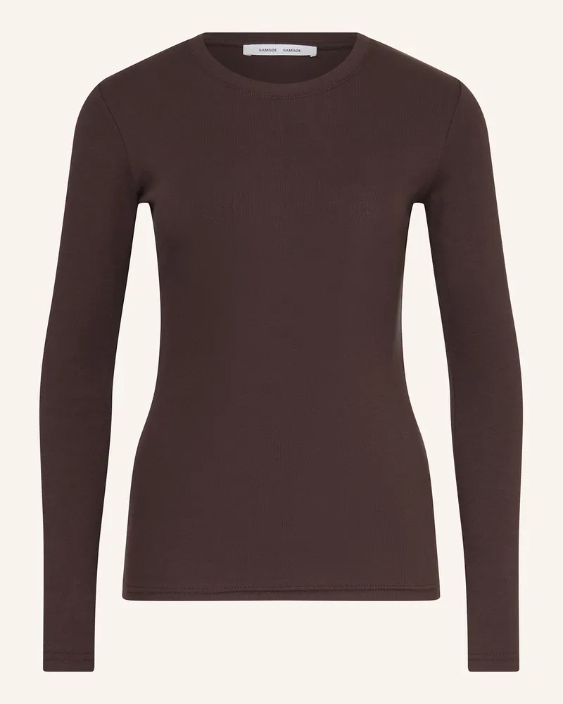 Samsøe & Samsøe Longsleeve Alexa braun Dunkelbraun