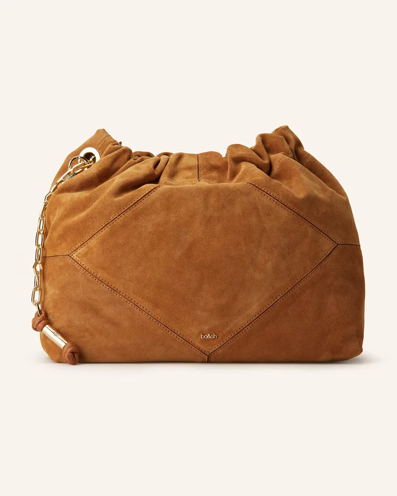 ba&sh Schultertasche June M braun Cognac