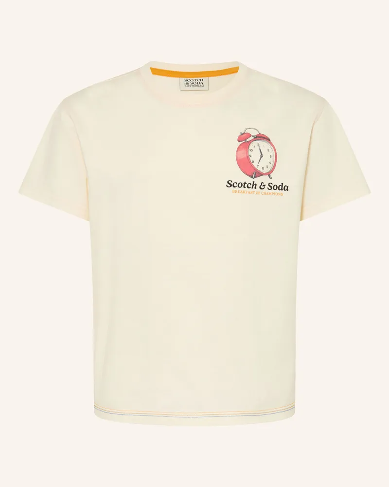 Scotch&Soda T-Shirt weiss Creme