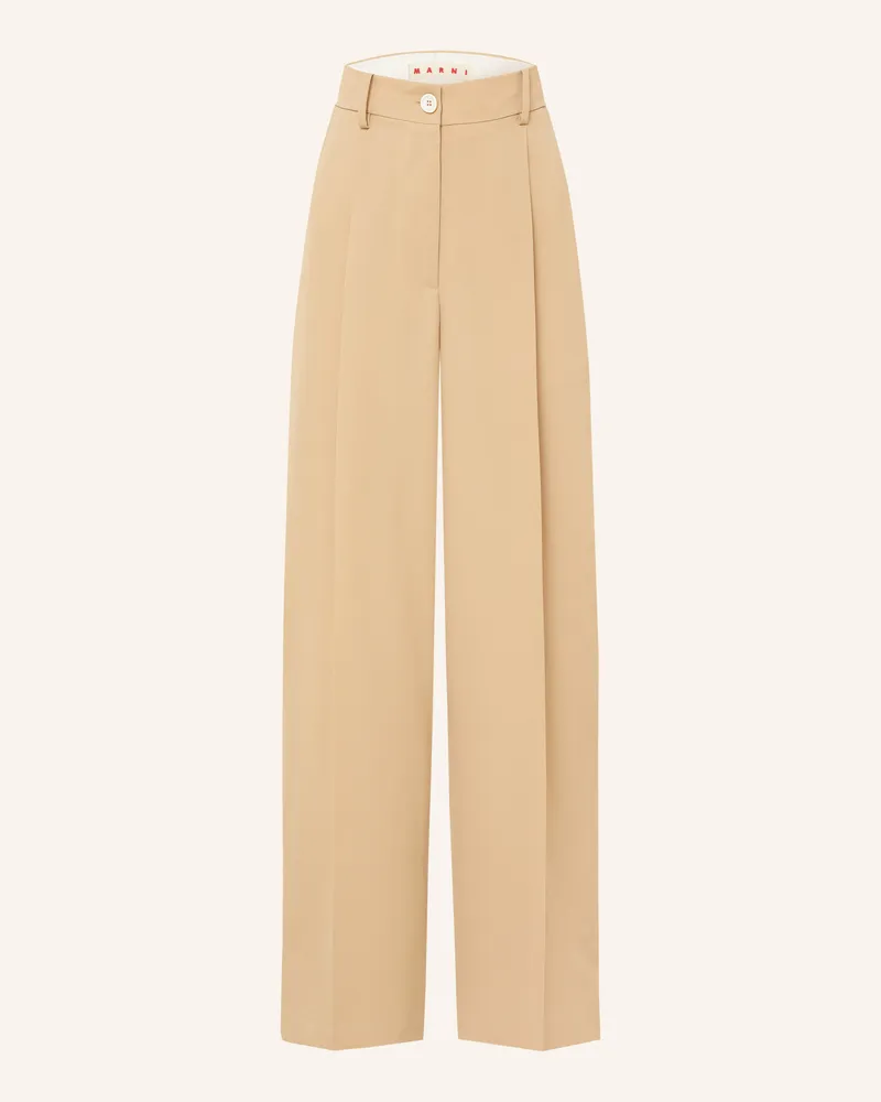 Marni Marlenehose beige Hellbraun