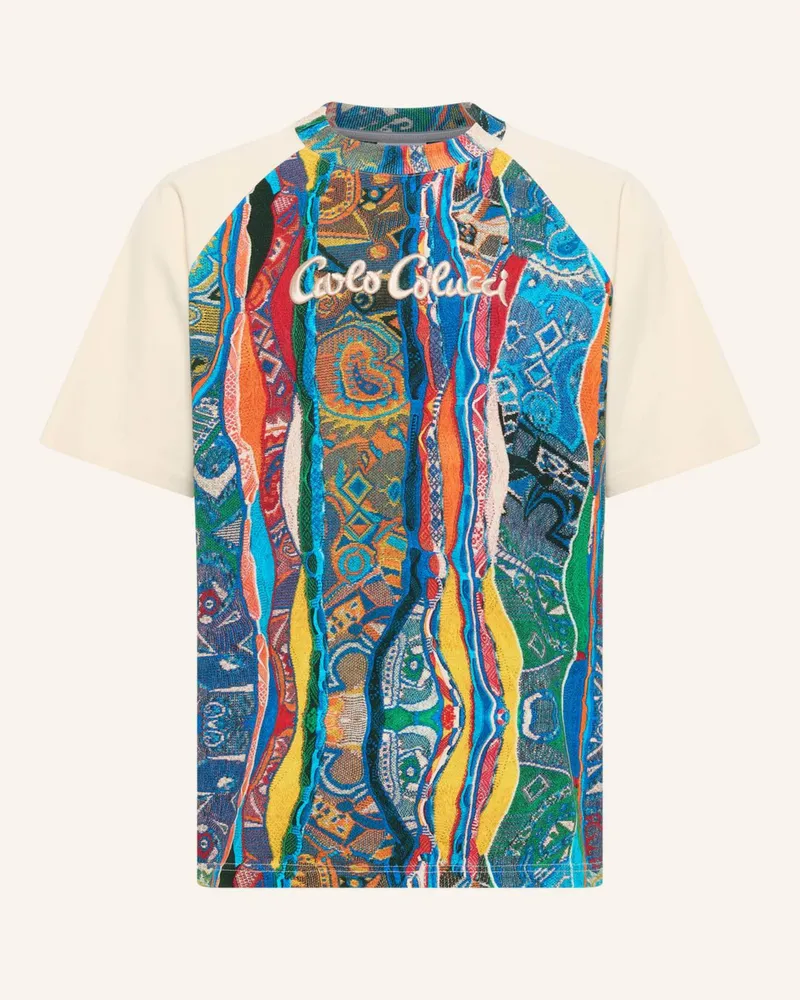 Carlo Colucci T-Shirt - Retro Vibes ESCHFALLER Weiss