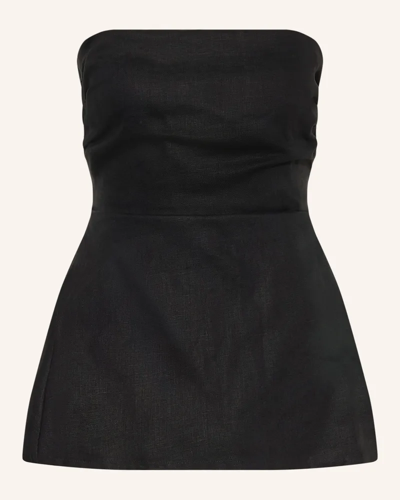 Faithfull The Brand Off-Shoulder-Bluse Solmar Aus Leinen schwarz Schwarz