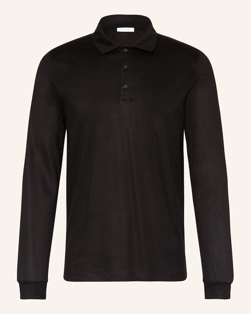 paul Jersey-Poloshirt Schwarz