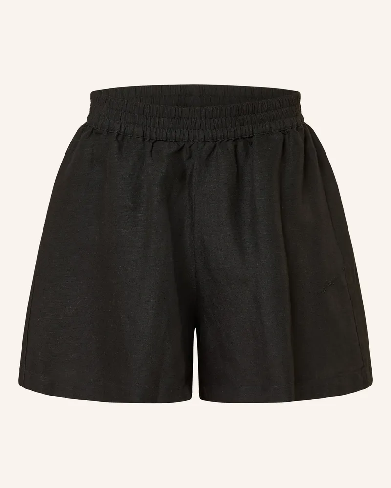HUGO BOSS Shorts Tallan Mit Leinen schwarz Schwarz