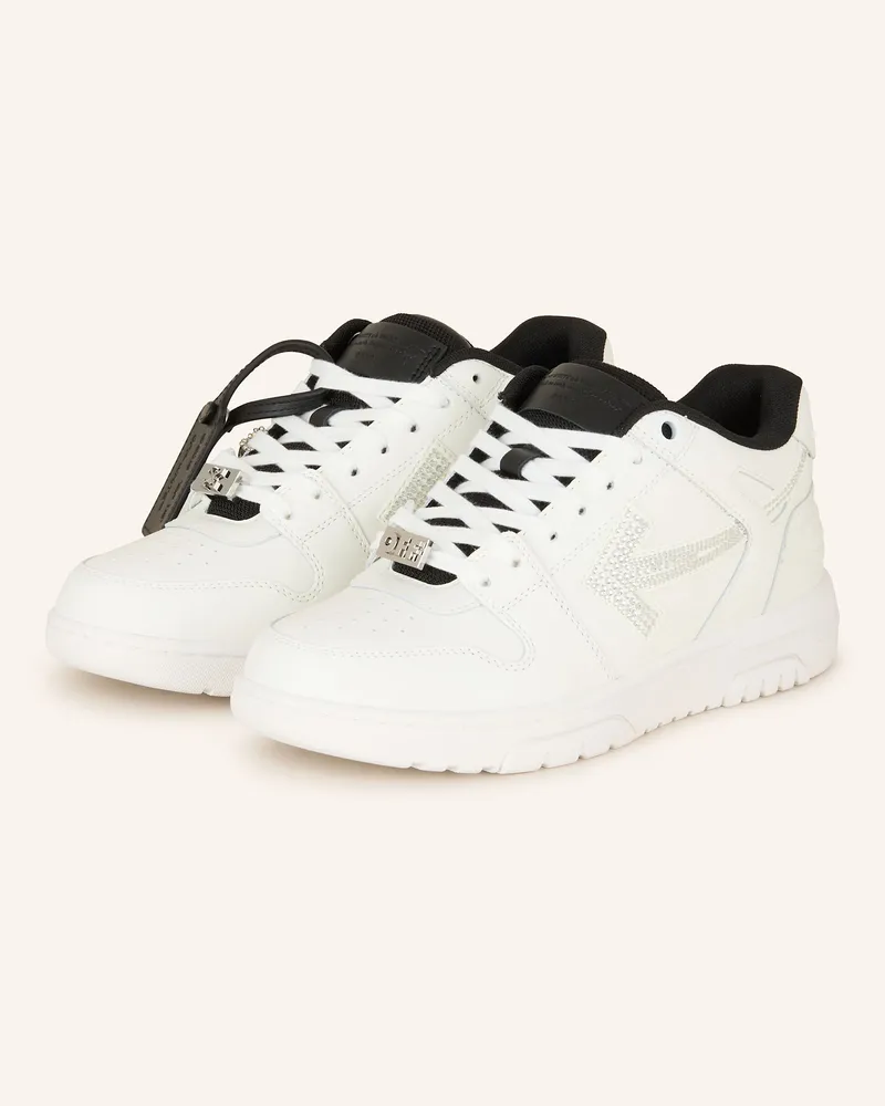 OFF-WHITE Sneaker mit Schmucksteinen Weiss