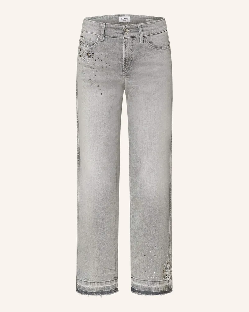 Cambio Straight Jeans PARIS mit Schmucksteinen 5153